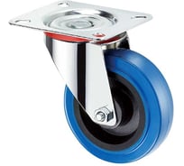 Колесо поворотное TOR SCL 93 80 мм, платформенное крепление, синяя резина 1027236