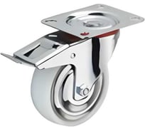 Полиэтиленовое колесо TOR SCppb 55 125 мм, площадка, поворотное, тормоз 1041610