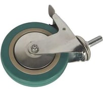 Аппаратное колесо с тормозом TOR SCtgb 55 125 мм, болт - 12, поворотное, подш. скольжения 1043000