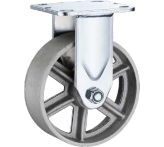 Колесо большегрузное неповоротное FCS 54 125 мм, чугунное TOR 1048163 1