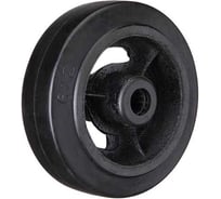 Большегрузное чугунное колесо без крепления 200 мм, черная резина, роликоподшипник D 80 TOR 1045651