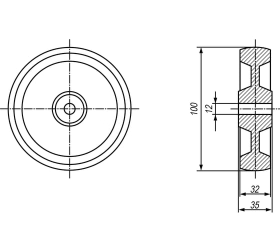 Колесо для оси EMES ZKP100X32