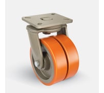 Колесо полиуретановое сдвоенное неповоротное 250 мм MFK-TORG EW02-VBP-250