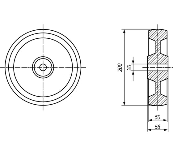 Колесо для оси EMES ZBZ200X50620420