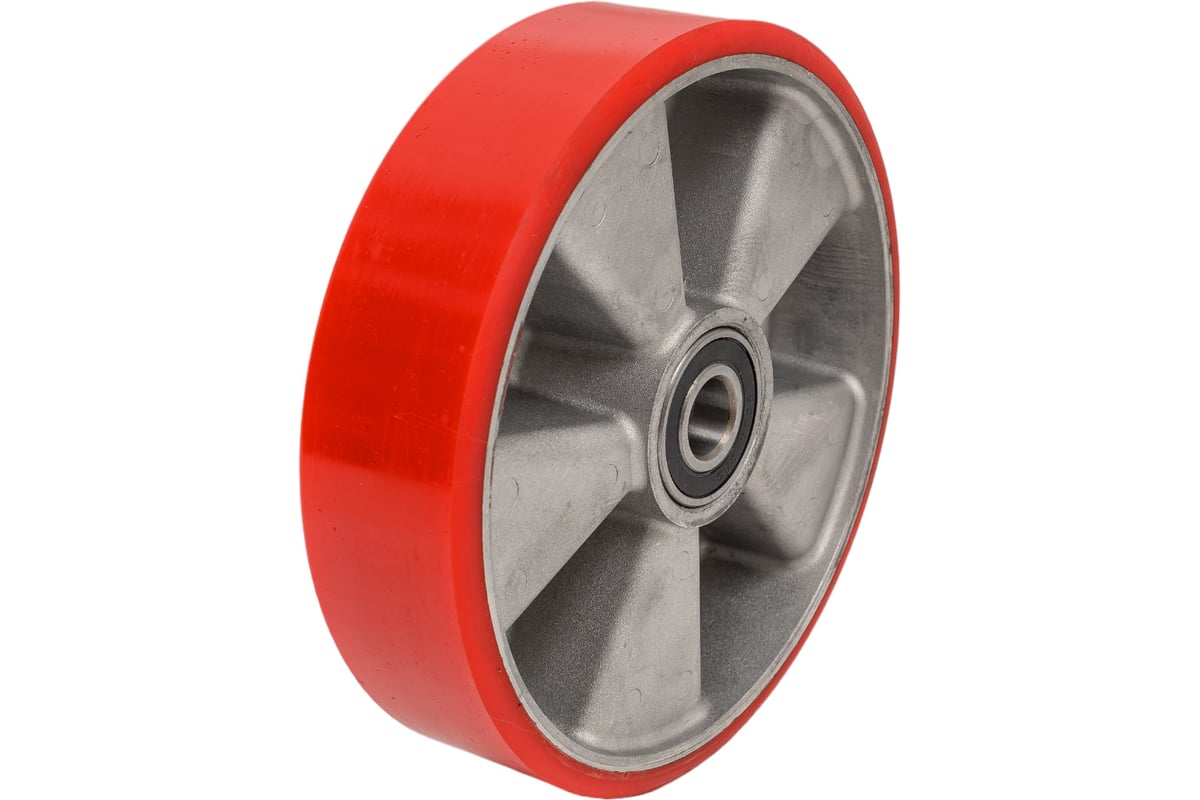 Колесо опорное для рохли без кронштейна полиуретановое алюминиевое 200 ...