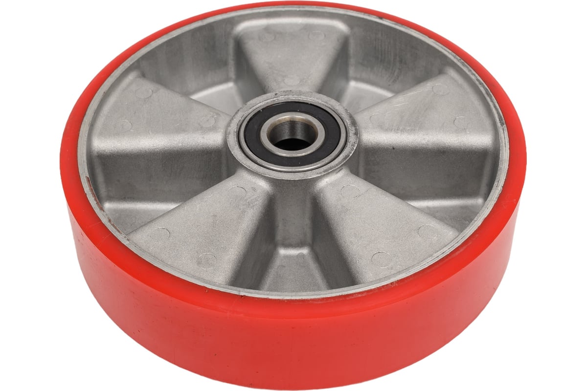 Колесо опорное для рохли без кронштейна полиуретановое алюминиевое 200 ...