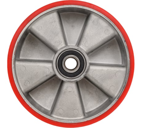 Колесо опорное для рохли без кронштейна полиуретановое алюминиевое 200 мм MFK-TORG 1090200-ПУ