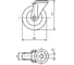Колесо с кронштейном и креплением под болт EMES ER04MBT80X3212 2