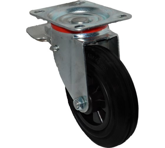 Колесо для мусорных контейнеров SC80K поворотное с тормозом 200 мм MFK-TORG 4003200-K 1
