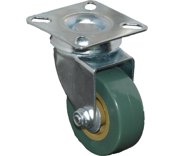 Колесо поворотное зеленая резина 100 мм MFK-TORG 3053100-LT 1