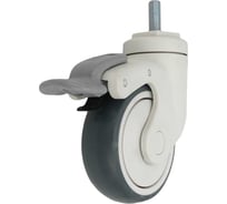 Колесо с кронштейном, резьбовым стержнем и тормозом EMES EC05MBT100X32FM12