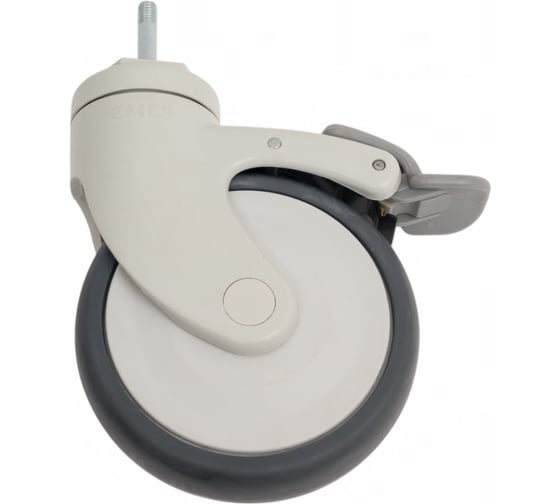 Колесо с кронштейном, резьбовым стержнем и тормозом EMES EC05MBT125X32FM8