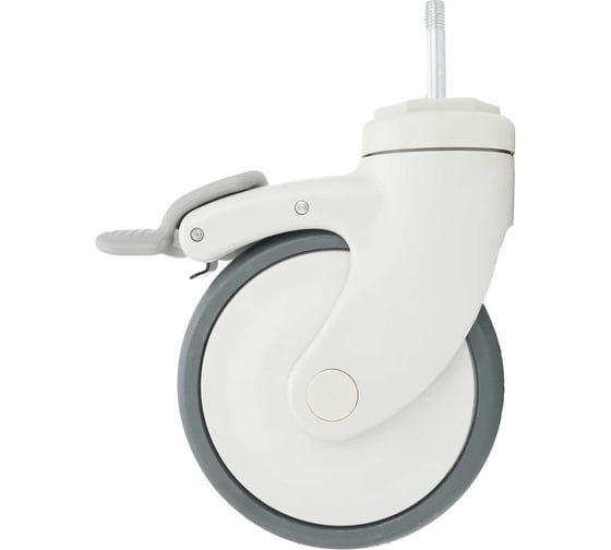Колесо с кронштейном, резьбовым стержнем и тормозом EMES EC05MBT125X32FM8