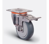 Колесо с поворотной платформой и тормозом EMES EM01MBT100X32FSS