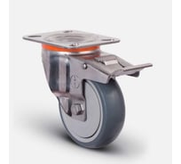 Колесо с поворотной платформой и тормозом EMES EM01MBT80X32FSS