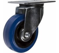 Колесо поворотное с эластичной синей резиной 125 мм MFK-TORG 9053125