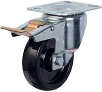 Колесо с поворотной платформой и тормозом 4 шт EMES EM01BKB80X30F.4