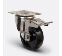 Колесо с поворотной платформой и тормозом 4 шт EMES EM01BKB100X30FSS.4