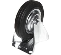 Опора колесная неповоротная SOBELL ф160 мм, нагрузка 145 кг, резина (FC 63) 037160