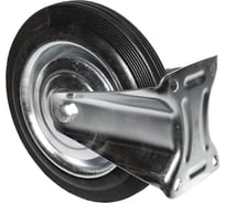 Опора колесная неповоротная SOBELL ф250 мм, нагрузка 210 кг, резина (FC 85) 037250