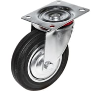 Опора колесная поворотная SOBELL ф160 мм, нагрузка 145 кг, резина (SC 63) 036160