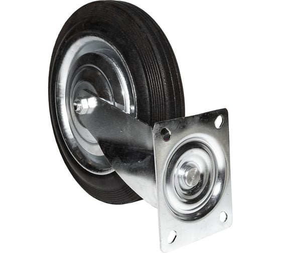 Опора колесная поворотная SOBELL ф250 мм, нагрузка 210 кг, резина (SC 85) 036250