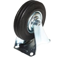 Опора колесная неповоротная SOBELL ф125 мм, нагрузка 100 кг, резина (FC 54) 037125