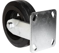 Опора колесная неповоротная SOBELL ф150 мм, нагрузка 230 кг, резина (FCD 63) 098150