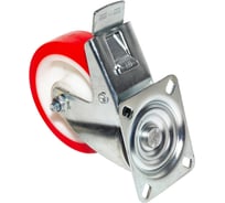 Опора колесная поворотная с тормозом SOBELL ф125 мм, нагрузка 160 кг, нейлон/эластичная резина (SNPb 55) 254125A