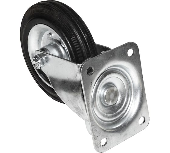 Опора колесная поворотная SOBELL ф160 мм, нагрузка 200 кг, резина (SRC 63) 710160 1