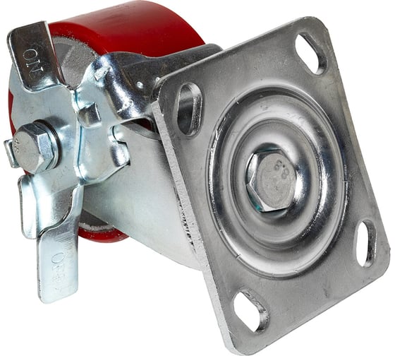 Опора колесная поворотная с тормозом SOBELL Ф100хS50хH132 096100