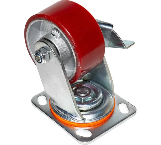 Опора колесная поворотная с тормозом SOBELL Ф100хS50хH132 096100