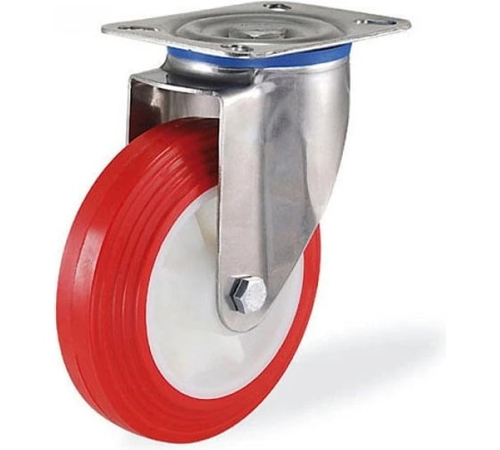 Поворотная колесная опора из нержавеющей стали с площадкой KAMA, 125 мм, K-S-3302-PUB-125 1