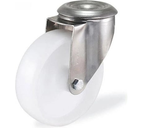 KAMA Поворотная колесная опора из нержавеющей стали под болт, 100 мм, K-S-3300-MMB-100
