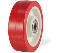 Большегрузное колесо с полиуретановой шинкой KAMA 125 мм, посадка на ось 17 мм 125х40x17-PUR