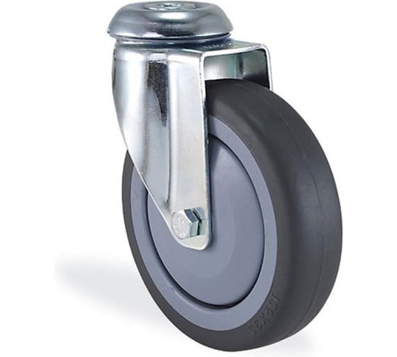 Поворотная колесная опора KAMA под болт, 125 мм, 2800-MTR-125 1