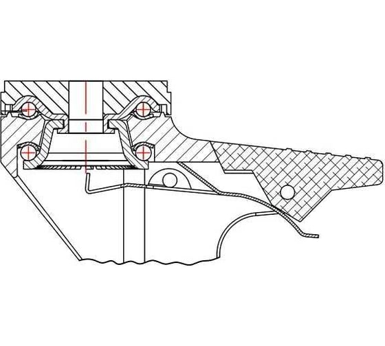 Поворотная колесная опора KAMA под болт с тормозом, P2800-MTR-125-F18