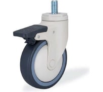 Поворотная колесная опора KAMA с болтом М12 и тормозом, P2801-MTR-150-F18