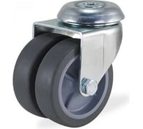 Сдвоенная поворотная колесная опора KAMA под болт, 50 мм, 2700-MTB-050