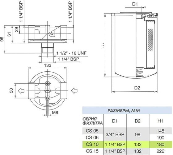 Фильтр АРКАИМ 10мкм, OMT CS10AN