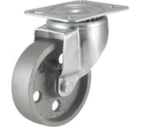 Жаростойкая поворотная колесная опора с площадкой КАМА (от -40˚С до +300˚С) 80 мм, 3302-DDB-080-HT