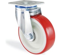 Поворотная колесная опора с площадкой KAMA 100 мм 3802-PUR-100