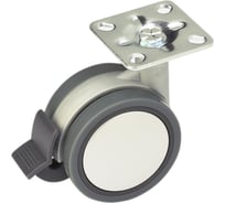 Колесная опора сдвоенная усиленная с поворотной площадкой MF d=60 с тормозом 18008v