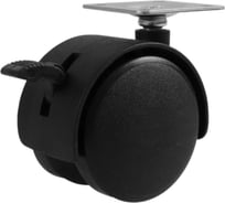 Колесная опора с площадкой MF d=50, 38х38х1,5 с тормозом 10520v