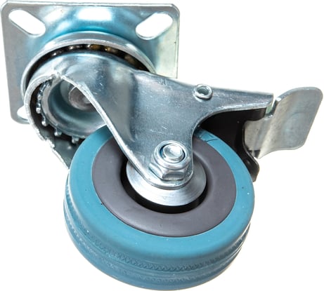 Набор из 4-х поворотных колес - серая литая резина 50 мм MOVERPLAT 50-GRx4