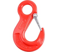 Крюк грузовой с проушиной и предохранителем Стройбат 12мм, красный упаковка 1 шт 577490