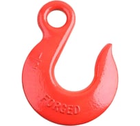 Крюк грузовой с проушиной и открытым зевом Стройбат 12мм, красный упаковка 1 шт 577450