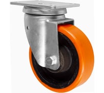 Колесная опора поворотная с панелью большегрузная полиуретановая Inford E60 VIBU 125 S