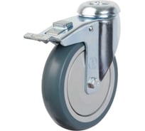 Колесо с кронштейном, креплением под болт и тормозом EMES, упаковка 4 шт ER04MBT125X32F.4