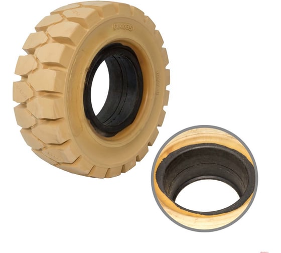 Шина цельнолитая с буртом WILMART 18x7-8/4.33 немаркая fast fit CHAOYANG (CL403S) PR4.33 18х7-8(CL403S)NM+FF